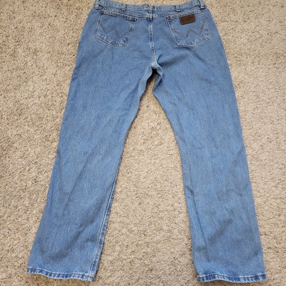Wrangler Jeans Mens 40x32 Cowboy Cut Dark Washed Denim - Picture 5 of 6